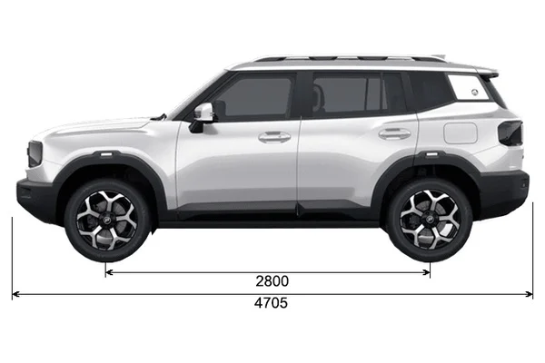 Габариты JETOUR T1
